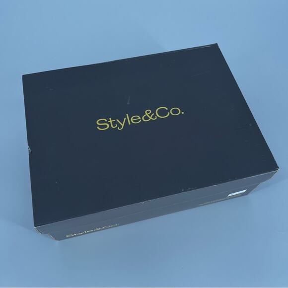 Style & Co Brandyy Embellished Raffia Chunky heels mocha - 8.5 - Picture 13 of 14